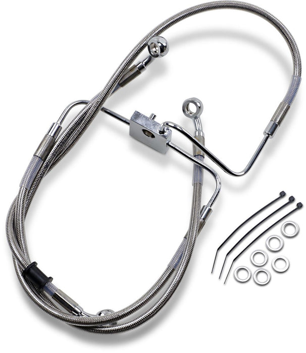 Drag Specialties Frt Brake Line Xl Ss +4 - Part #17415346 - Hogparts UK