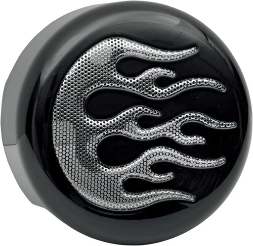 Drag Specialties Cover Horn Flame Black - Part #21070053 - Hogparts UK