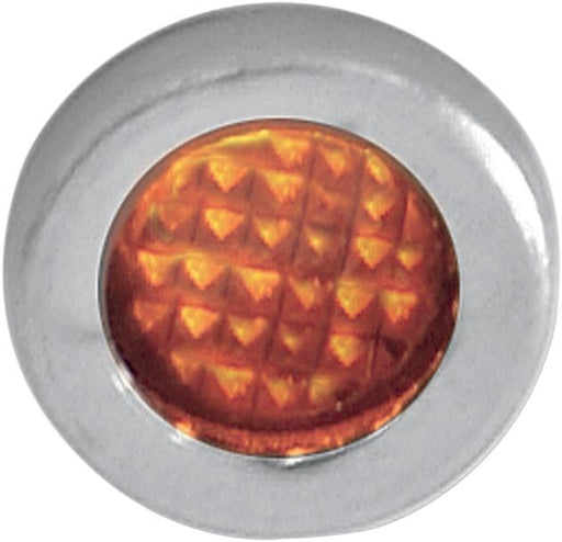 Drag Specialties Snap-In Indicator Light Amber 0.3" Stainless Steel Bezel - Part #22120112 - Hogparts UK