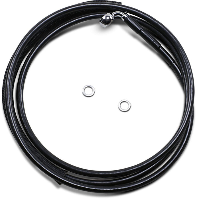 Drag Specialties Clutch Line Black Vinyl Coated + 2" Stainless Steel Hydraulic - Part #06610024 - Hogparts UK