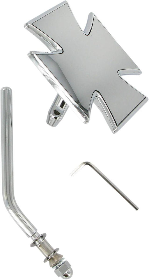 Drag Specialties Mirror Maltese Chrome W/ Round Stem - Part #19016060 - Hogparts UK