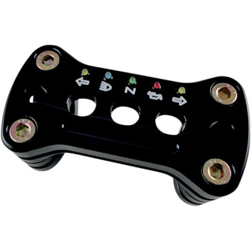 Joker Machine 1" Handlebar Clamp Assembly with LED Indicator Lights Black <br>Vendor Part # 09-370B - hogparts-uk.myshopify.com