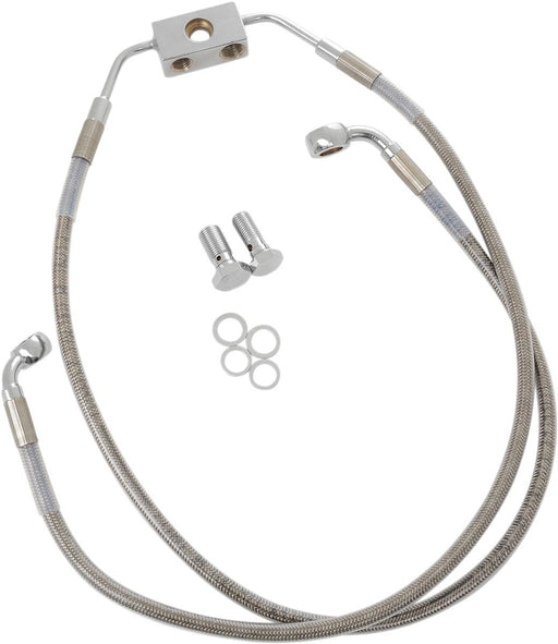 Drag Specialties Brake Line Stainless Steel Clear Coated Front/Upper/Lower Oem Length - Part #17413833 - Hogparts UK