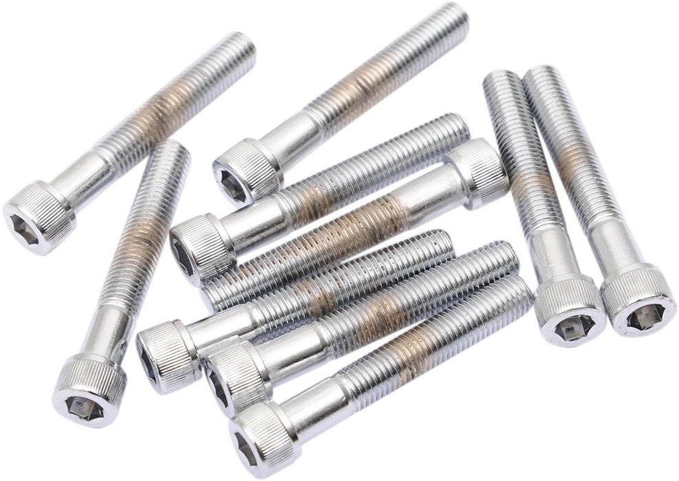 Drag Specialties Socket-Head Bolt 5/16-24X2 Knurled Chrome - Part #DS190575 - Hogparts UK