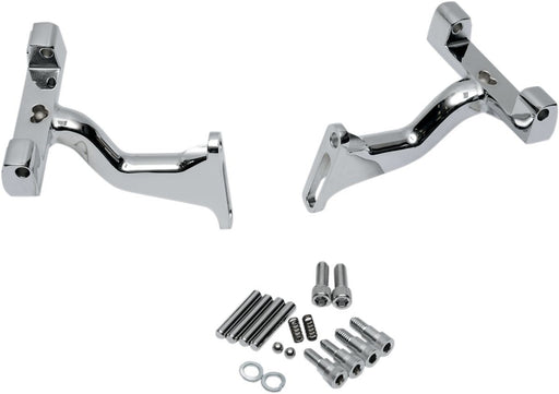 Drag Specialties Raised Passenger Floorboard Mounts Chrome - Part #16210394 - Hogparts UK