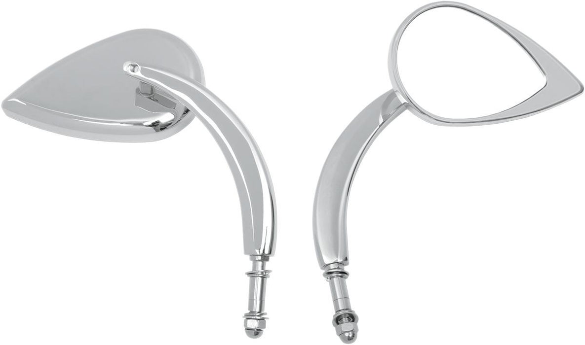 Drag Specialties Mirror Teardrop W/ Long Stem Chrome - Part #06400387 - Hogparts UK