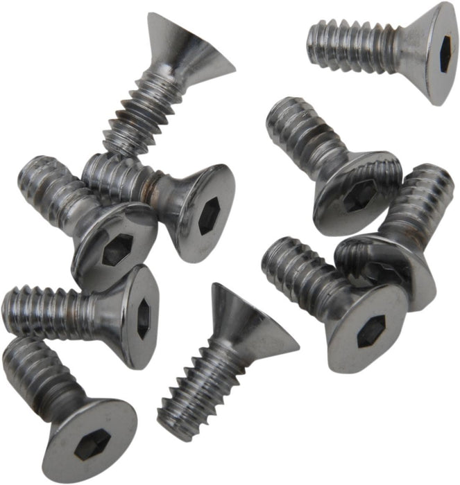 Drag Specialties Flat-Head Bolt 10-24X0.75 Chrome - Part #DS192353 - Hogparts UK