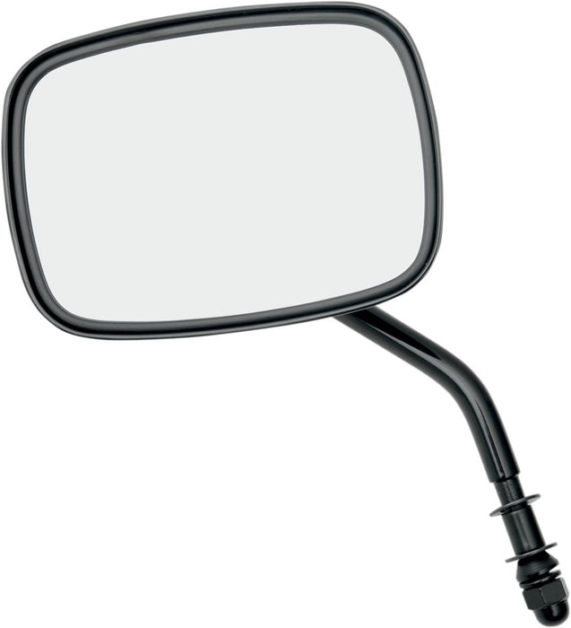 Drag Specialties Mirror Rectangular Black W/ Short Stem - Part #06400655 - Hogparts UK