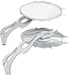 Drag Specialties Mirror Kit Flame Oval W/ Flame Stems Chrome/Chrome - Part #06400484 - Hogparts UK