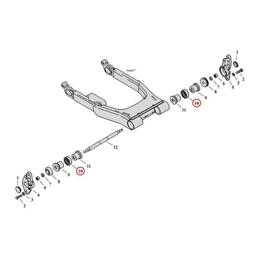ALL BALLS BEARING, SWINGARM - 02-19 FLT/Touring (2 used); 06-07 Dyna (left side, 1 used)<br><br>Part #996496 - Hogparts UK