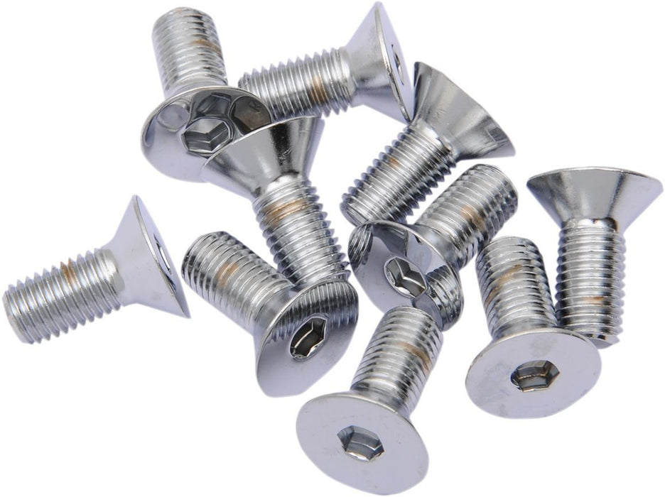 Drag Specialties Flat-Head Bolt 5/16-24X0.75 Chrome - Part #DS192368 - Hogparts UK