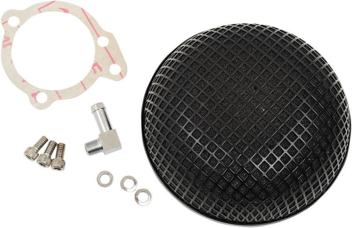 Drag Specialties Air Cleaner Bob Retro-Style S&S Super E/G Carbs Black - Part #10101610 - Hogparts UK