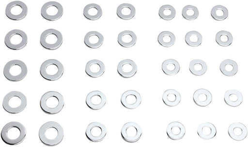 Drag Specialties Flat Washer Kit Chrome - Part #DS190501 - Hogparts UK