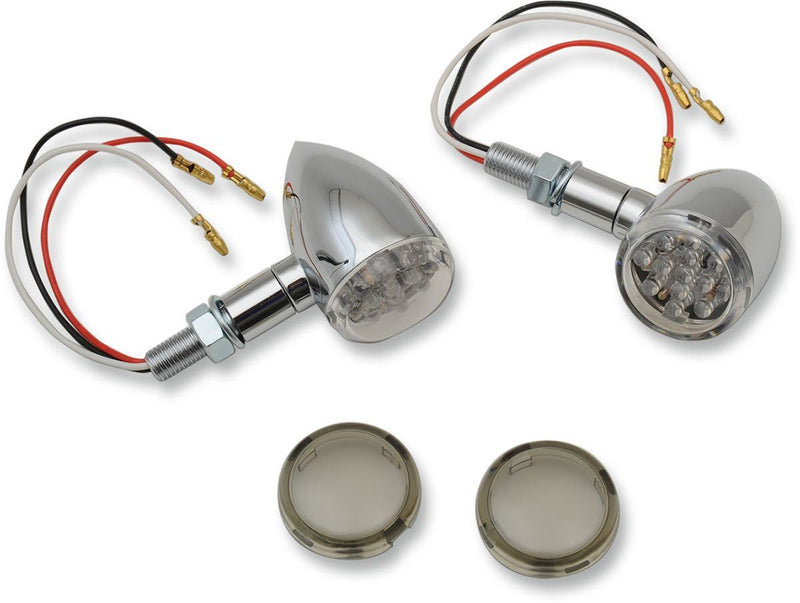 Drag Specialties Led Mini Deuce Marker Light Kit Chrome/Red - Part #20401958 - Hogparts UK