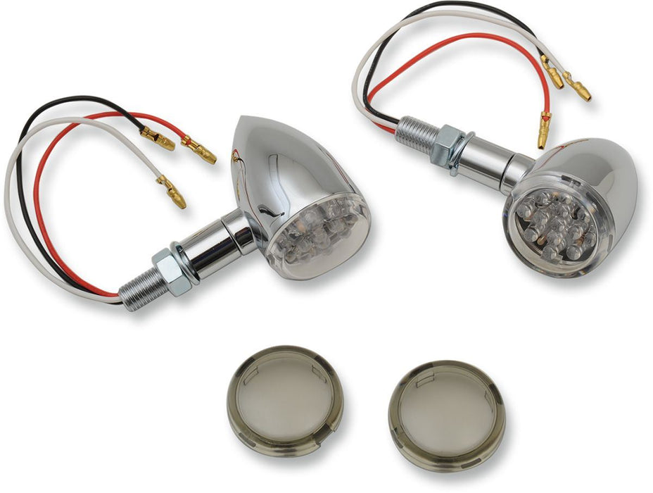 Drag Specialties Led Mini Deuce Marker Light Kit Chrome/Red - Part #20401958 - Hogparts UK