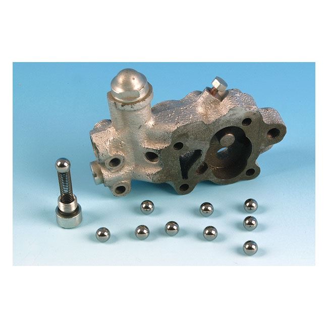 BALLS, OIL PUMP CHECK/CLUTCH - 84-99 B.T., 96-06 TC (excl. 2006 Dyna): S&S HVHP pump  17-18 M8: camshaft support plate  87-19 B.T. (excl. hydr. actuated clutch models); 94-19 XL; 08-12 XR1200: Ball, between inner & outer clutch ramp (3 used)  ao 2011 Soft - Hogparts UK