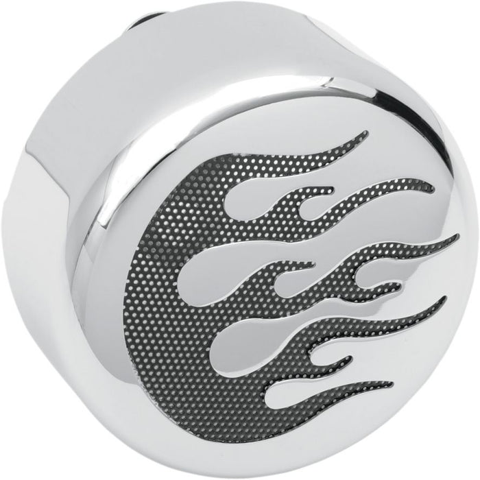 Drag Specialties Cover Horn Flame Chrome - Part #21070052 - Hogparts UK
