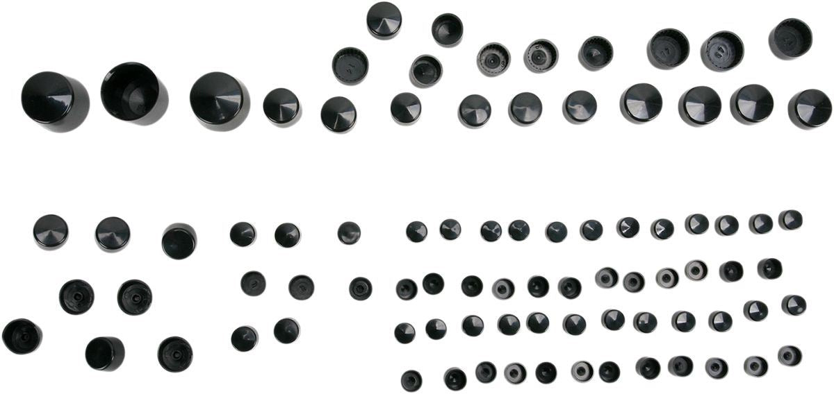 Drag Specialties Bolt Cover Kit Standard Black - Part #24010711 - Hogparts UK