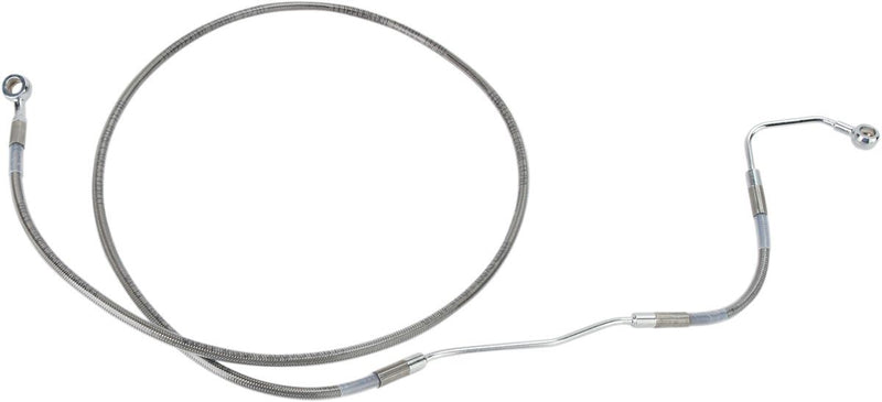 Drag Specialties Front Upper Brake Line Stainless Steel Extended 6" - Part #17412929 - Hogparts UK