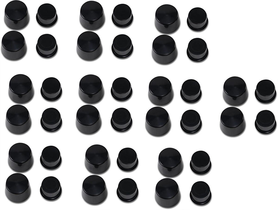 Drag Specialties Axle Caps Front Black - Part #24020162 - Hogparts UK