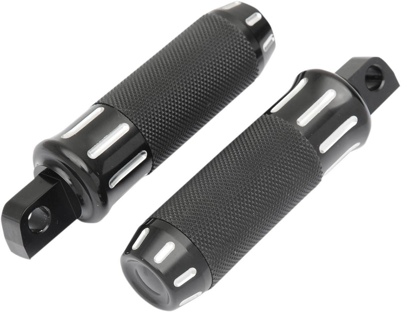Drag Specialties Black/Clear Cuts Cobra Footpegs - Part #16201333 - Hogparts UK