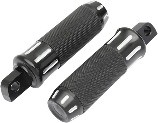 Drag Specialties Black/Clear Cuts Cobra Footpegs - Part #16201333 - Hogparts UK