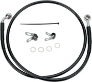 Drag Specialties Front Brake Line Black Vinyl Coated Stainless Steel - Part #17412532 - Hogparts UK