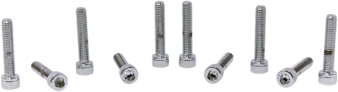 Drag Specialties Socket-Head Bolt 10-32X1 Knurled Chrome - Part #DS190599 - Hogparts UK