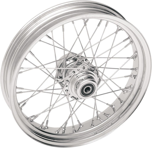 Drag Specialties Front Wheel 21X2.15 Single-Disc 40-Spoke Chrome - Part #02030059 - Hogparts UK