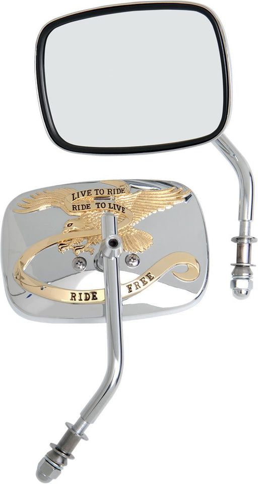 Drag Specialties Mirror Live-To-Ride Gold - Part #06400476 - Hogparts UK