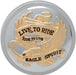 Drag Specialties Gas Cap Live-To-Ride 3" Non-Vented Chrome/Gold - Part #DS390148 - Hogparts UK
