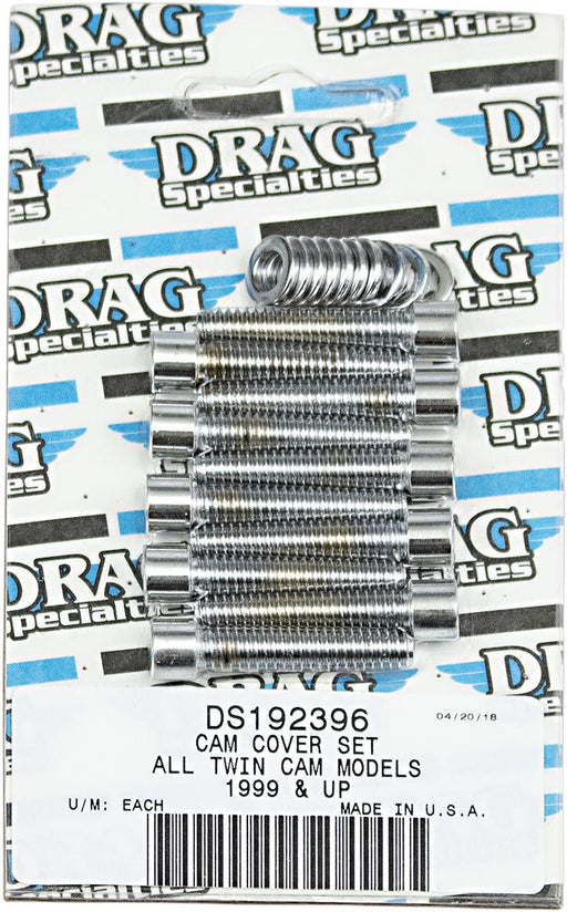 Drag Specialties Chrome Socket-Head Cam Cover Bolt Kit Smooth - Part #DS192396 - Hogparts UK