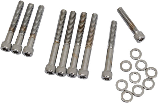 Drag Specialties Chrome Socket-Head Cam Cover Bolt Kit Knurled - Part #DS190875 - Hogparts UK